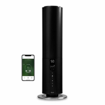 Umidificator cu ultrasunete Duux Beam 2 Black, WiFi, Pentru 40 mp, Asistenti vocali, Iluminare ambientala