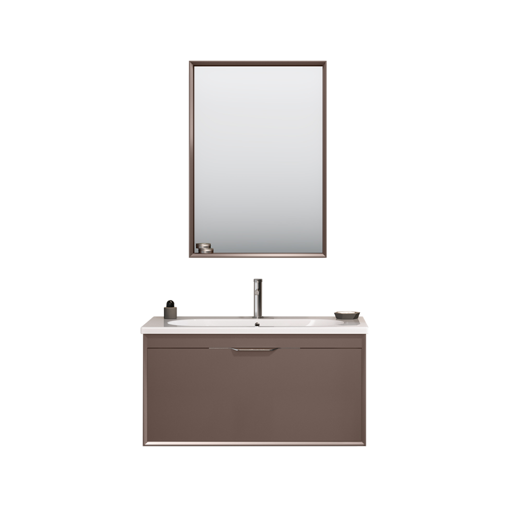 Set mobilier baie Orka Clay  suspendat  3 piese  toprak  100 cm