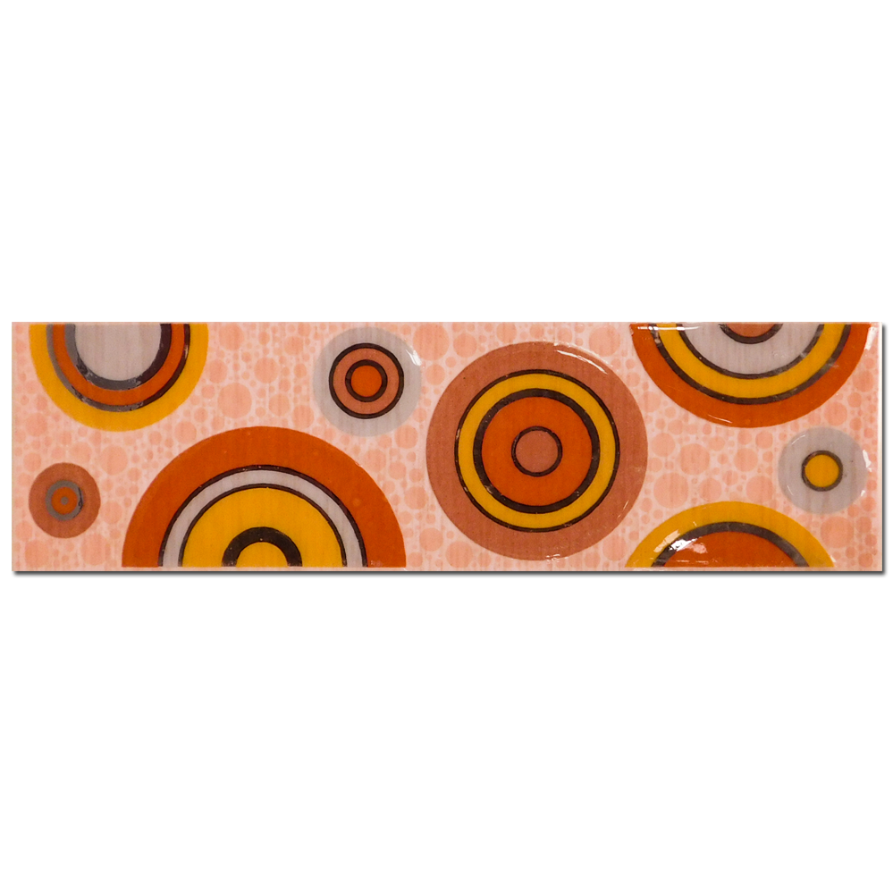 Brau decorativ faianta baie / bucatarie Mona Caramel  7 x 25