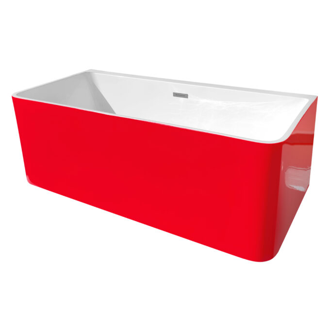 Cada baie freestanding Bella WB-834  acril  170 x 75 x 58 cm  rosu