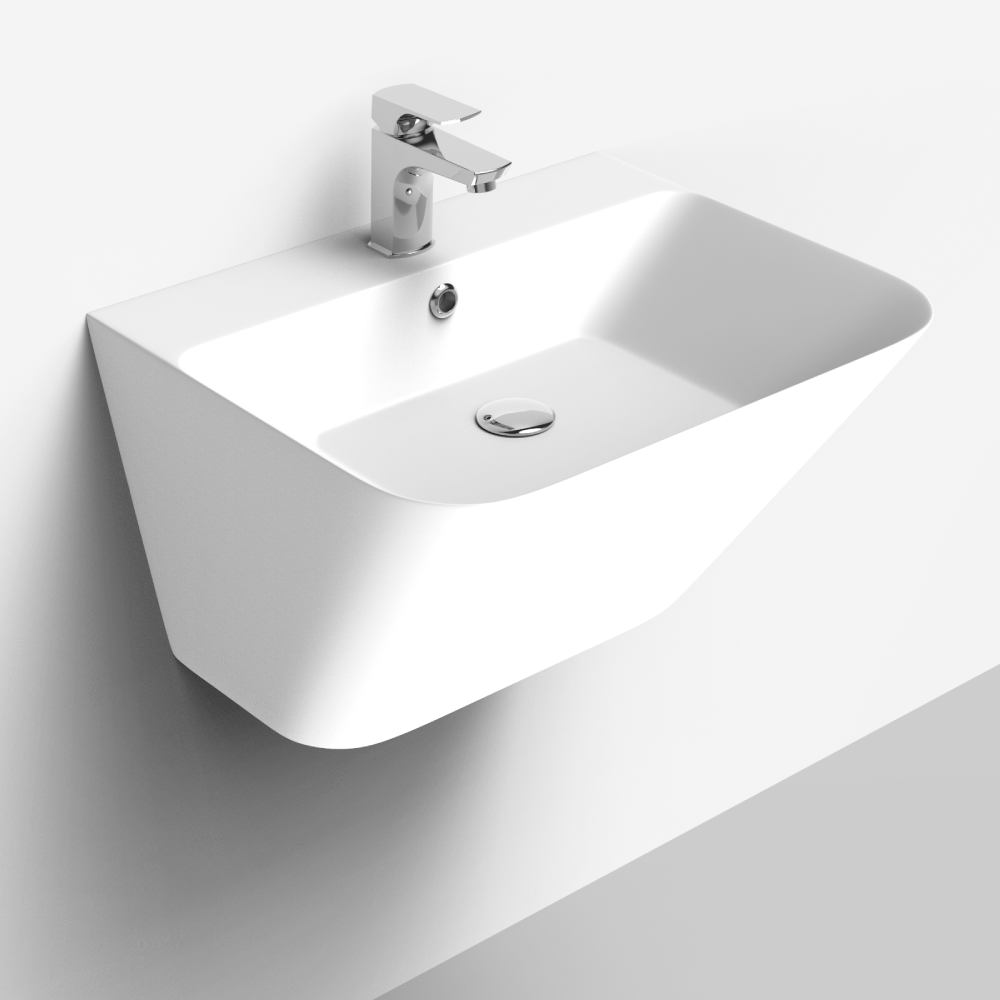 Lavoar baie suspendat Celesta Coral  55x35x45 cm  alb mat