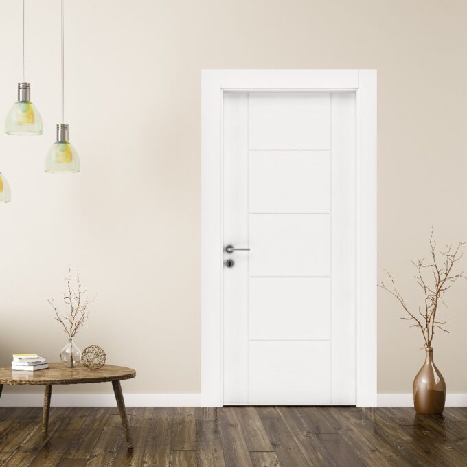 Usa de interior din MDF lacuit  Premia 1036  model L 001  alba  2010/800 mm