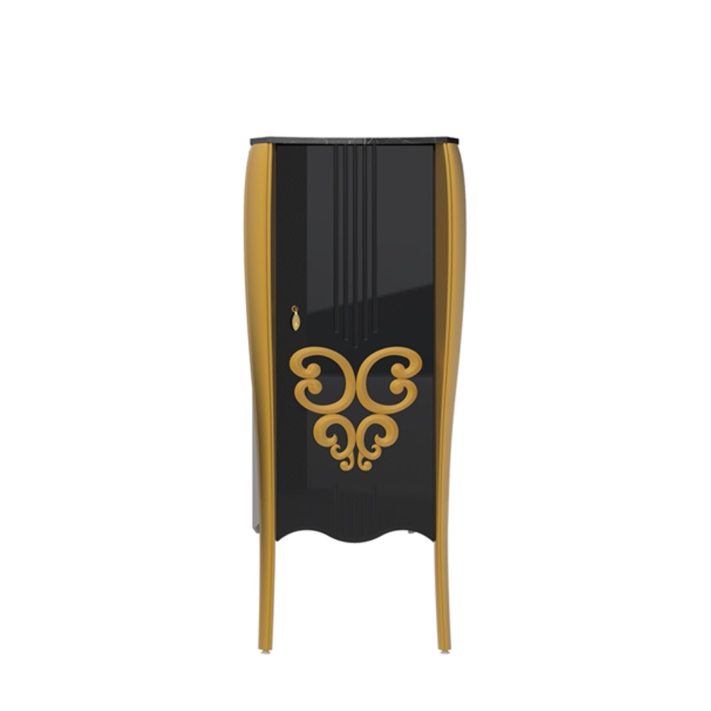 Dulap soldat baie Pierre Cardin Hermitage negru 70x162 cm 1 Dulap soldat baie Pierre Cardin Hermitage negru 70x162 cm