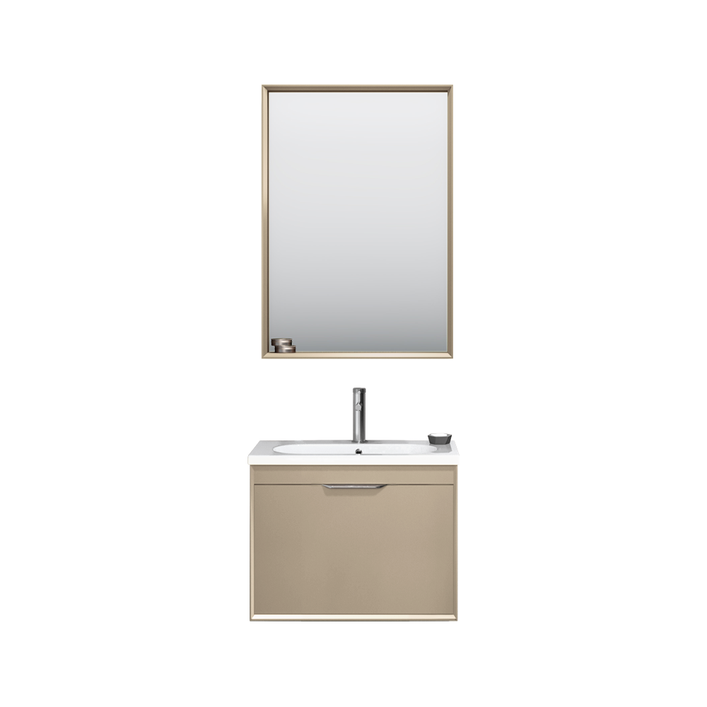 Set mobilier baie Orka Clay  suspendat  3 piese  sahra  65 cm