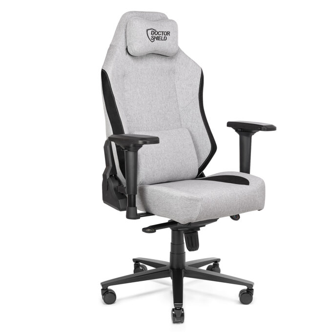 Scaun Gaming Profesional Dr.Shield Capsule Textil, King Size XXL, Rezistenta 200 KG - Gri