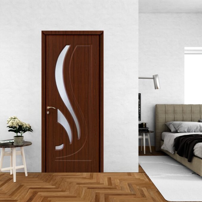 Usa de interior din lemn  Style 154  cu geam  Teak 2000/700