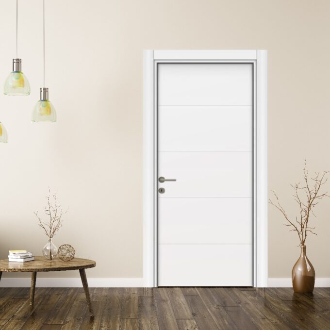 Usa de interior din MDF lacuit  Premia 1036  model L 004  alba  2010/800 mm