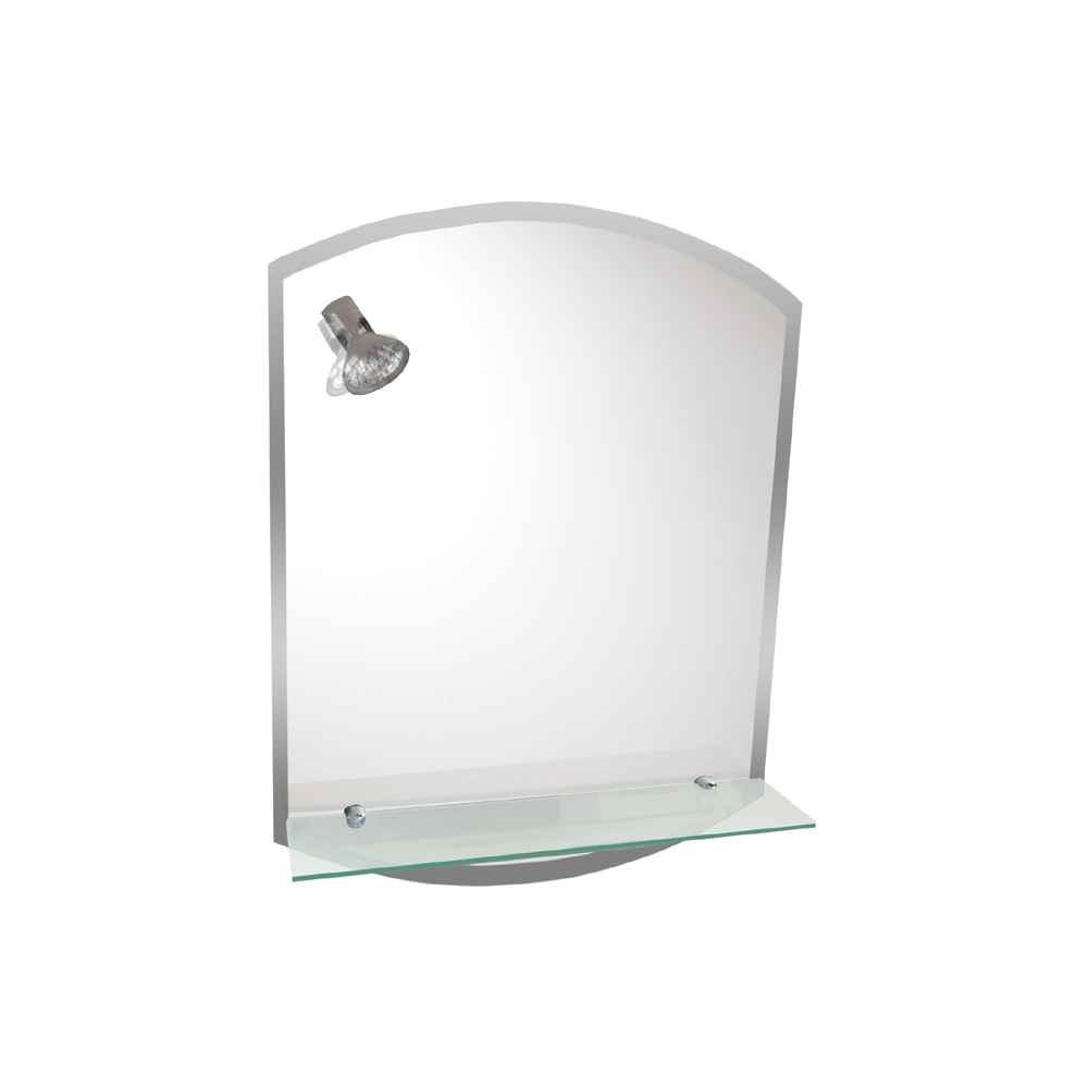Oglinda baie cu polita si spot RO-8096  45x60 cm