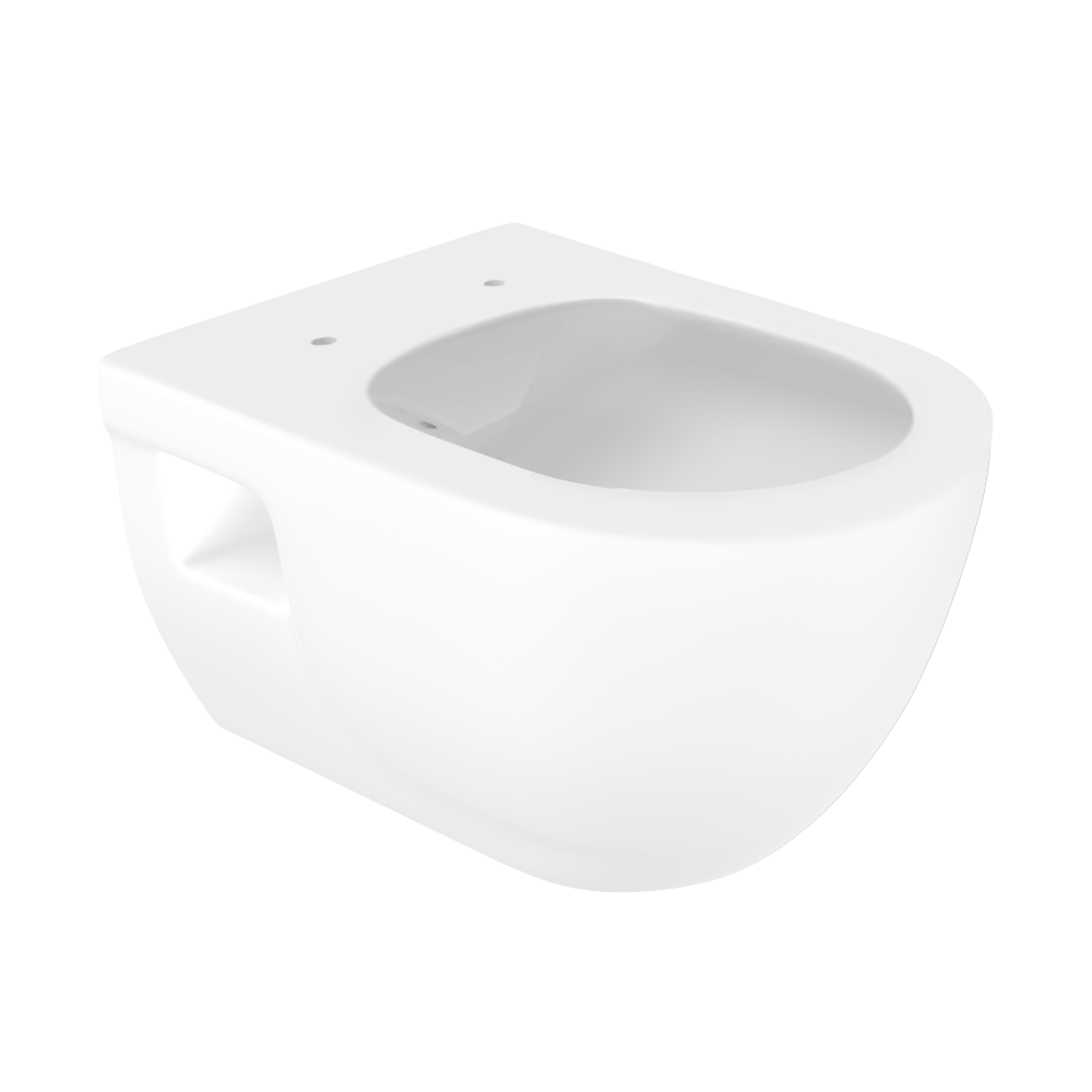 Vas WC suspendat rimless Celesta Brillo  53 x 35 5 cm  ceramica  alb mat