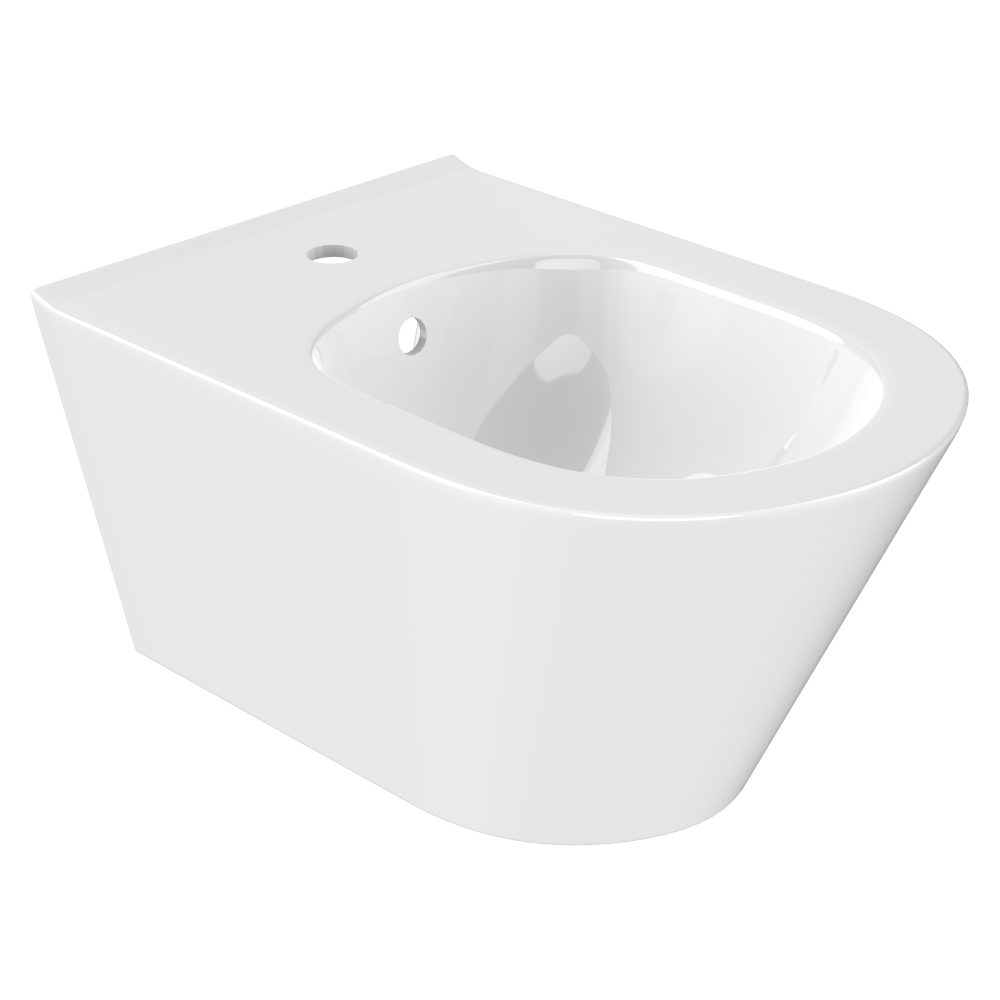 Bideu suspendat Celesta Ava  53 x 35 5 cm  fara margini  ceramica  alb