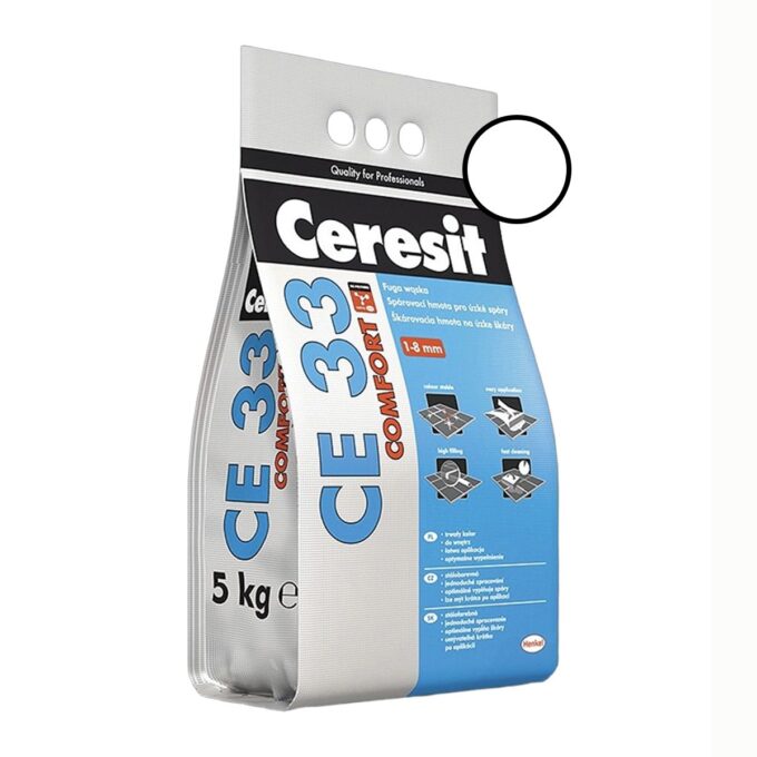 Chit de rosturi gresie si faianta Ceresit CE 33 White  5 Kg