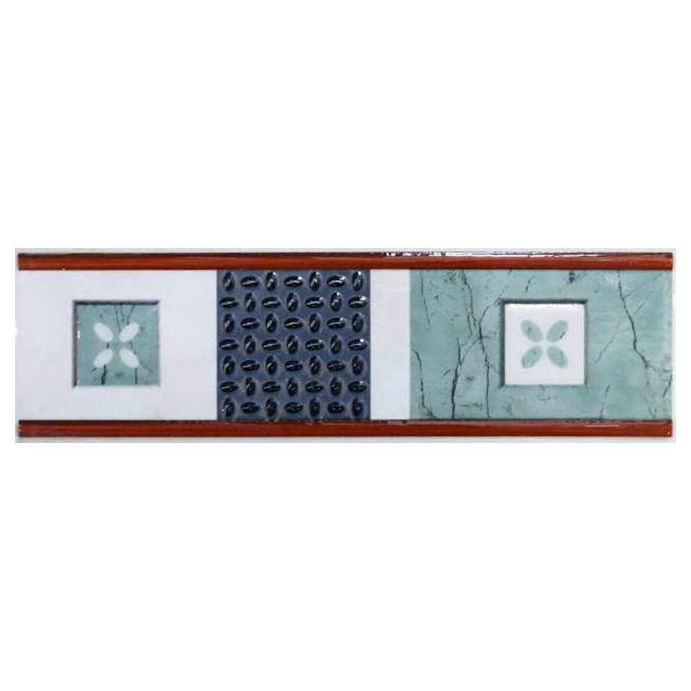 Brau decorativ faianta baie / bucatarie Ocana Azul  8 x 25
