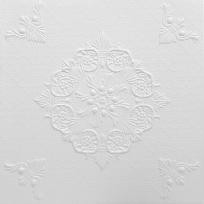 Tavan fals decorativ 08102 Alb  500 x 500 mm