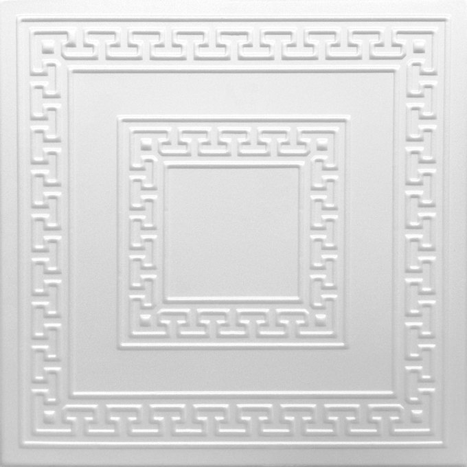 Tavan fals decorativ 0823 Alb  500 x 500 mm