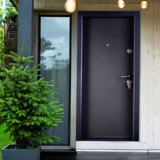 Usa metalica apartament Mega Door Ekoplus 9000 gri antracit 88 x 200 cm stanga