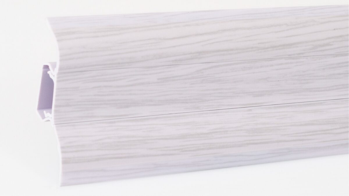 Plinta PVC parchet laminat Korner LP52  2500 x 52 x 26 mm  gri argintiu