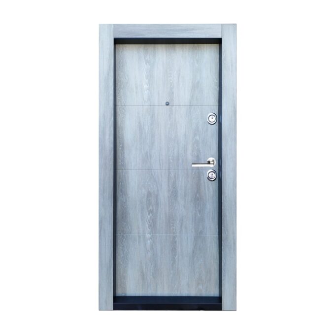 Usa metalica intrare apartament Velista Portal  stejar gri  88 x 200 cm  stanga