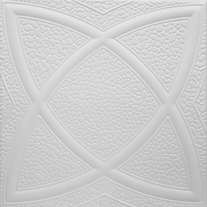 Tavan fals decorativ 0838  polistiren extrudat  alb  50x50x0.4 cm