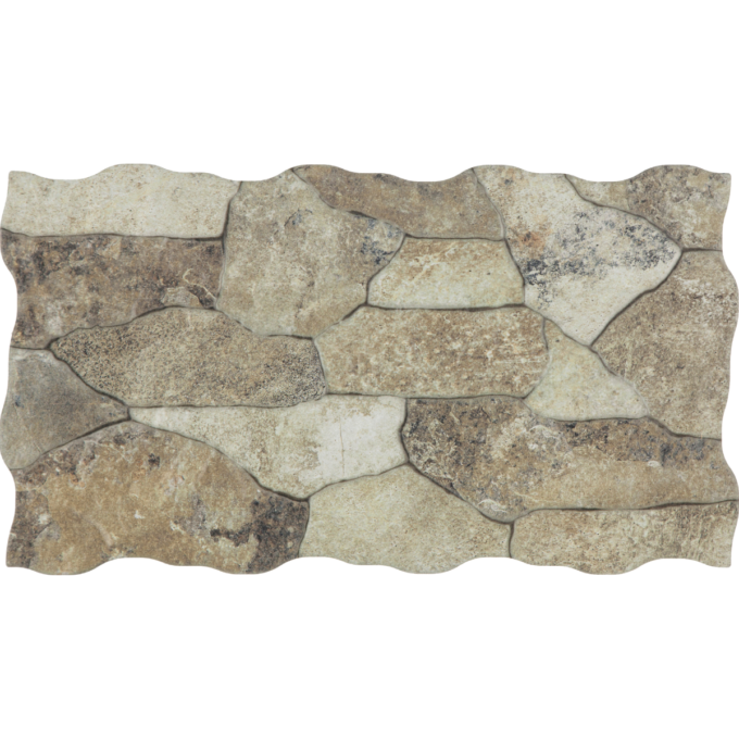 Placa murala portelanata Canyon Oxide  25X45  mata