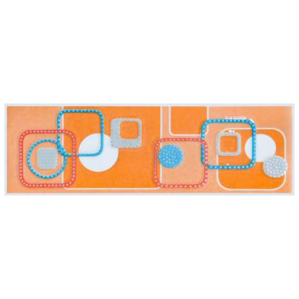 Brau decorativ faianta baie / bucatarie Scroll Orange  8 x 25