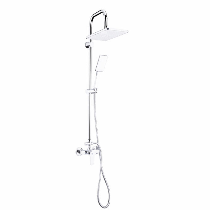 Coloana de dus Boet Luca 14430  bara fixa  baterie monocomanda  furtun si para de dus  crom