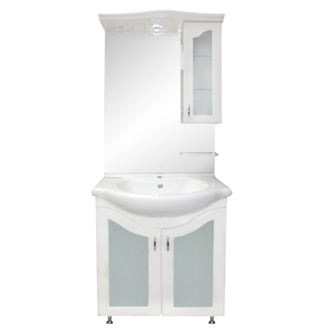Set mobilier baie Palmiye  3 piese  alb  65 cm