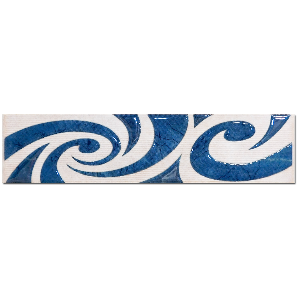 Brau decorativ faianta baie / bucatarie Janet Azul  5 x 20