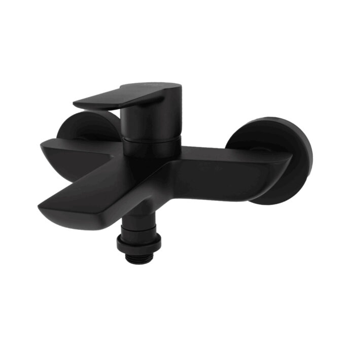 Baterie cada Boet Ares 34555/N monocomanda set dus inclus (furtun si para de dus) finisaj negru mat
