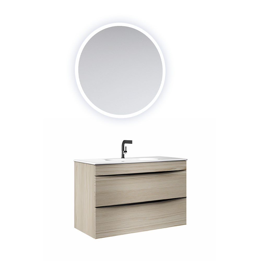 Set mobilier baie Orka Vento  suspendat  3 piese  Glasgow  80 cm