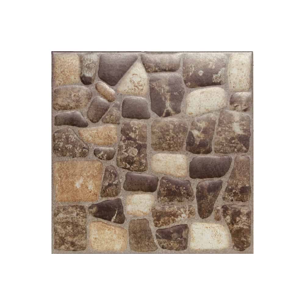 Gresie exterior / interior portelanata Walkway Brown  42 5 x 42 5 cm  mata  tip piatra