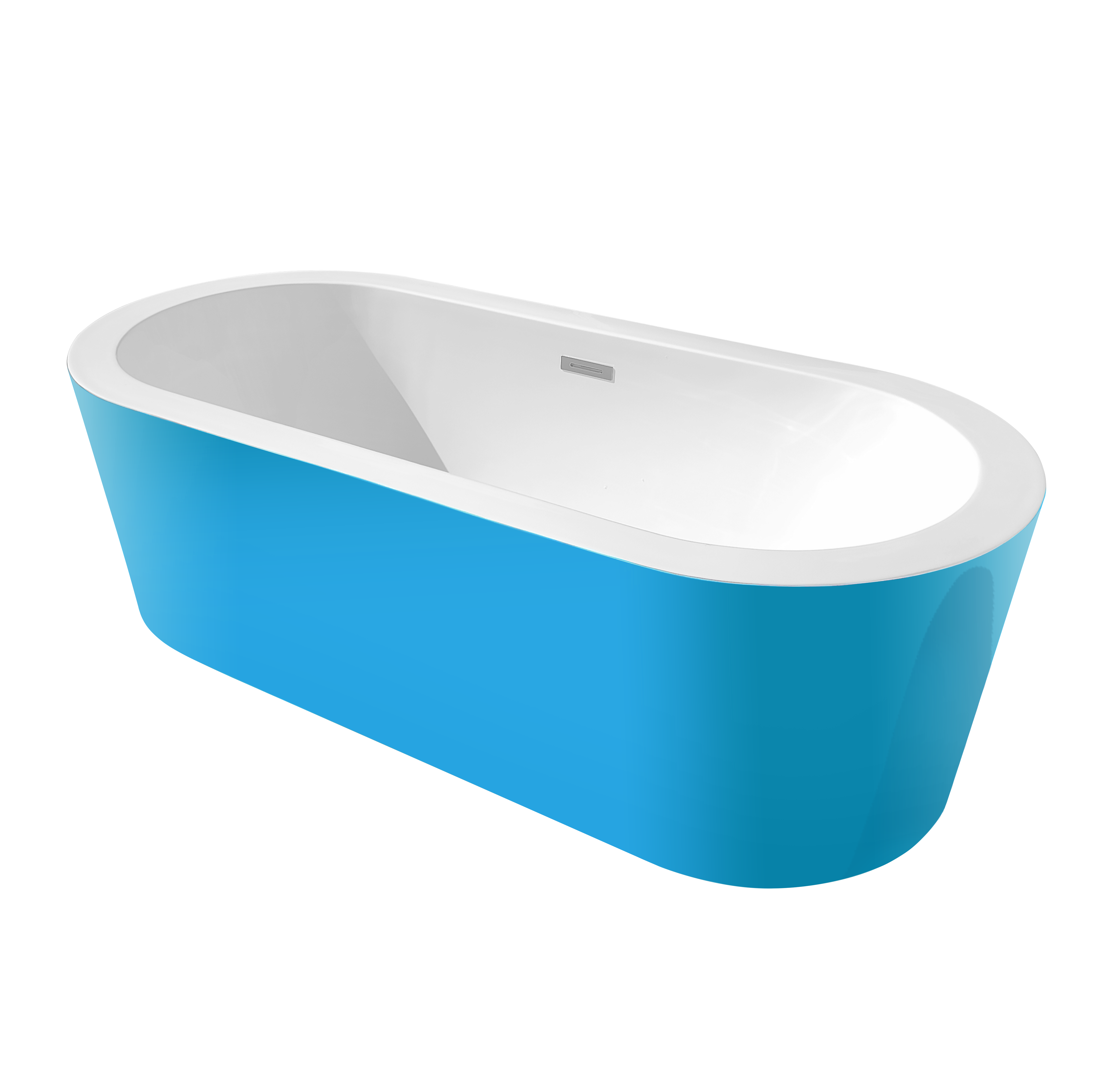 Cada baie freestanding Bella WB-814  acril  170 x 80 x 58 cm  bleu