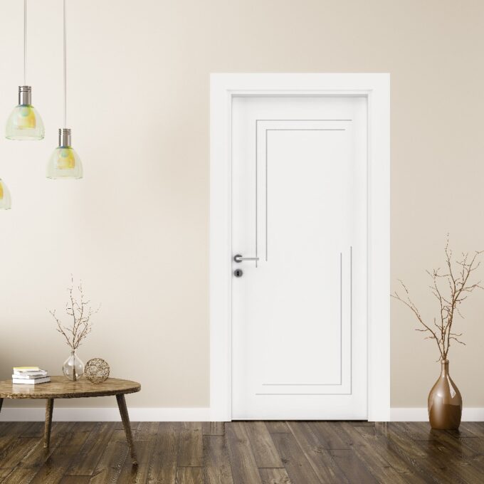 Usa de interior din MDF lacuit  Premia 1036  model L 015  alba  2010/800 mm