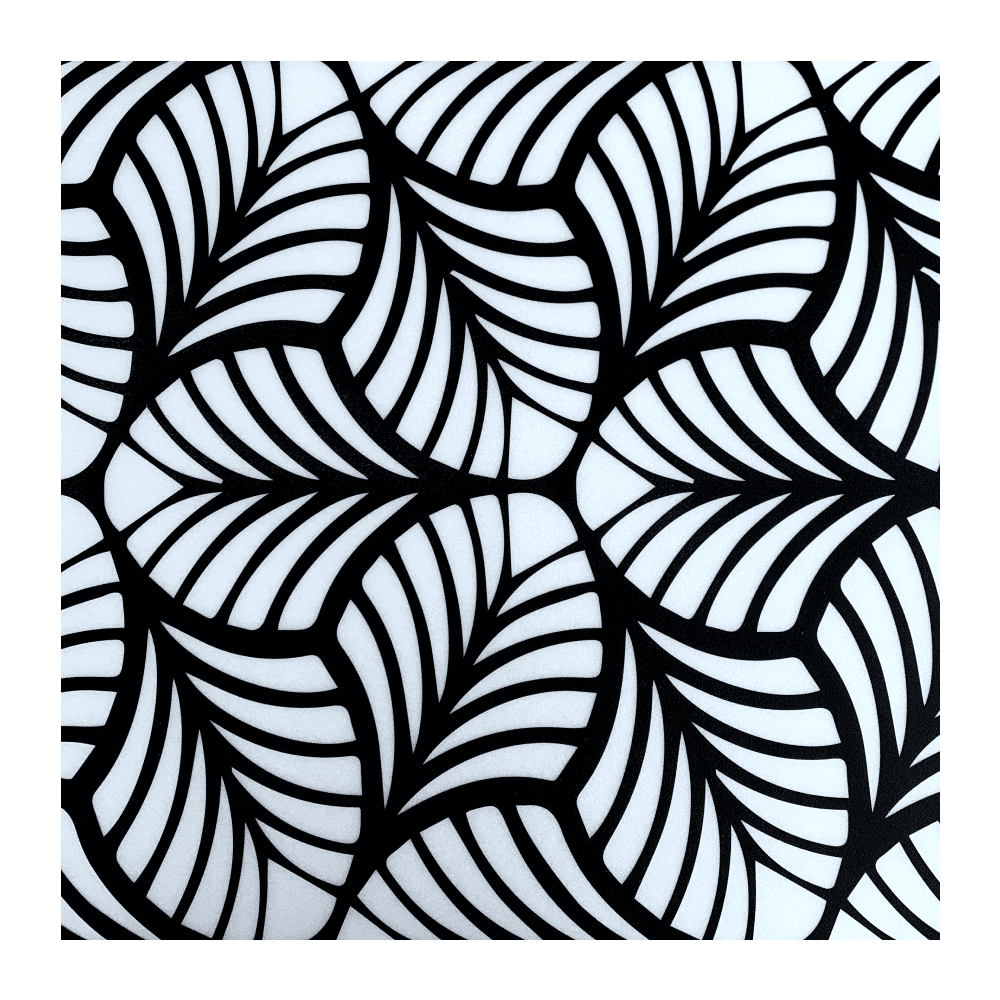 Tavan fals decorativ 3D  model Flower  negru  500 x 500 mm