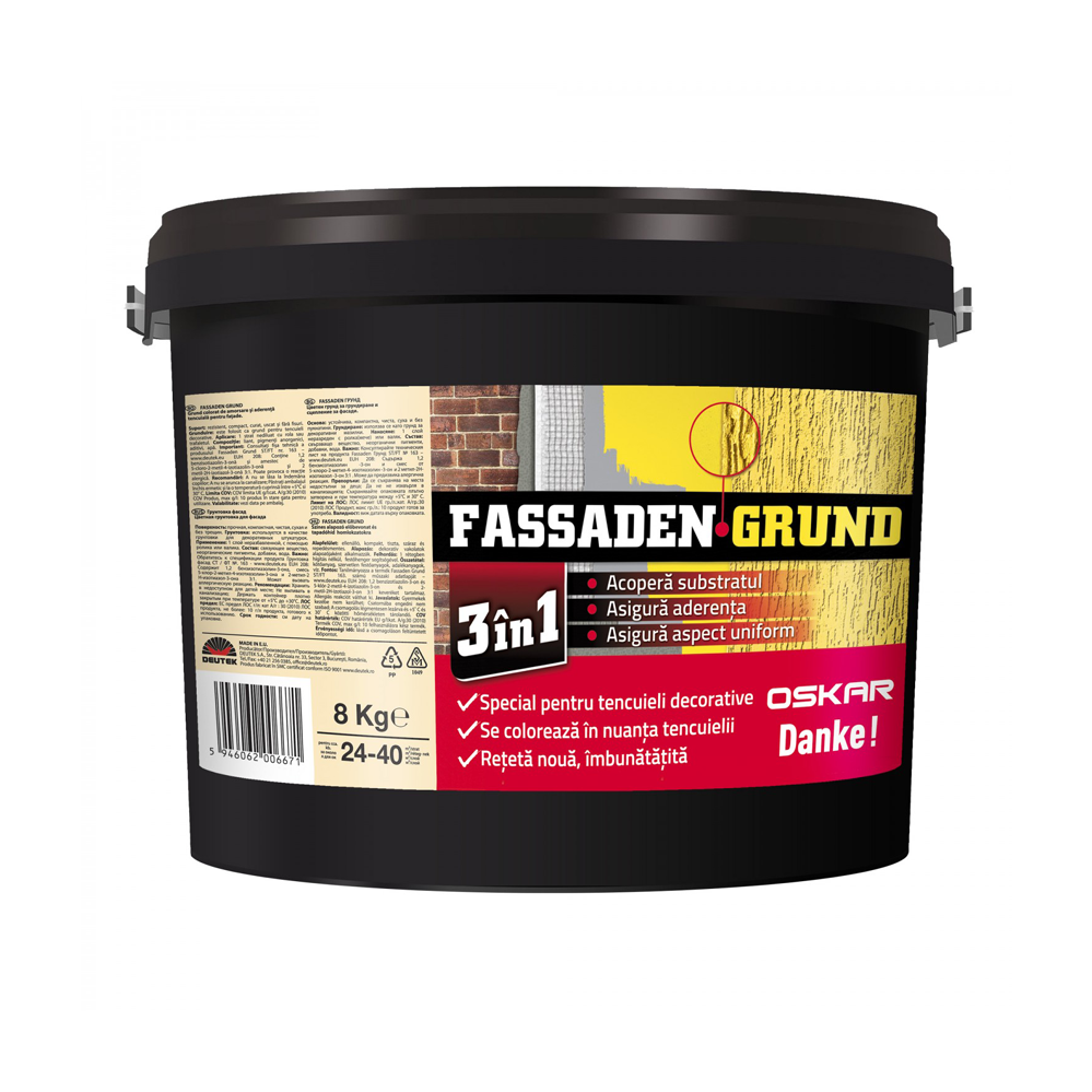 Amorsa pentru tencuieli decorative Fassaden Grund 8 Kg