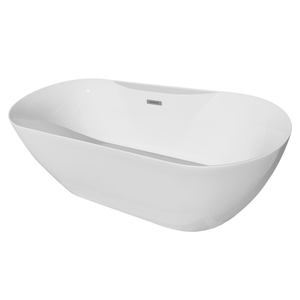Cada baie freestanding Bella WB-812-1  acril  170 x 75 x 58 cm  alb