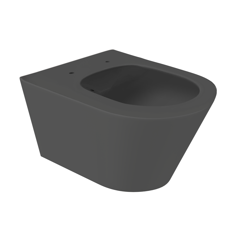 Vas WC suspendat rimless Celesta Ava  53 x 35 5 cm  ceramica  antracit