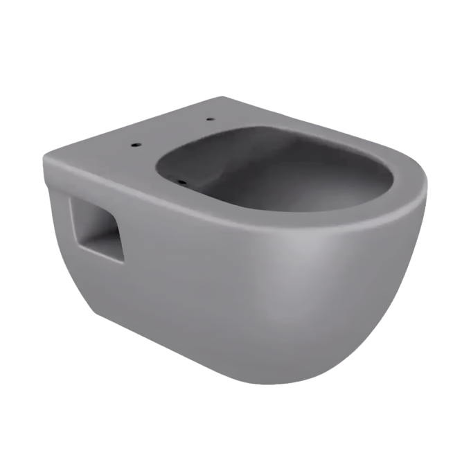 Vas WC suspendat rimless Celesta Brillo  53 x 35 5 cm  ceramica  antracit
