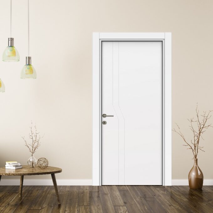 Usa de interior din MDF lacuit  Premia 1036  model L 007  alba  2010/800 mm