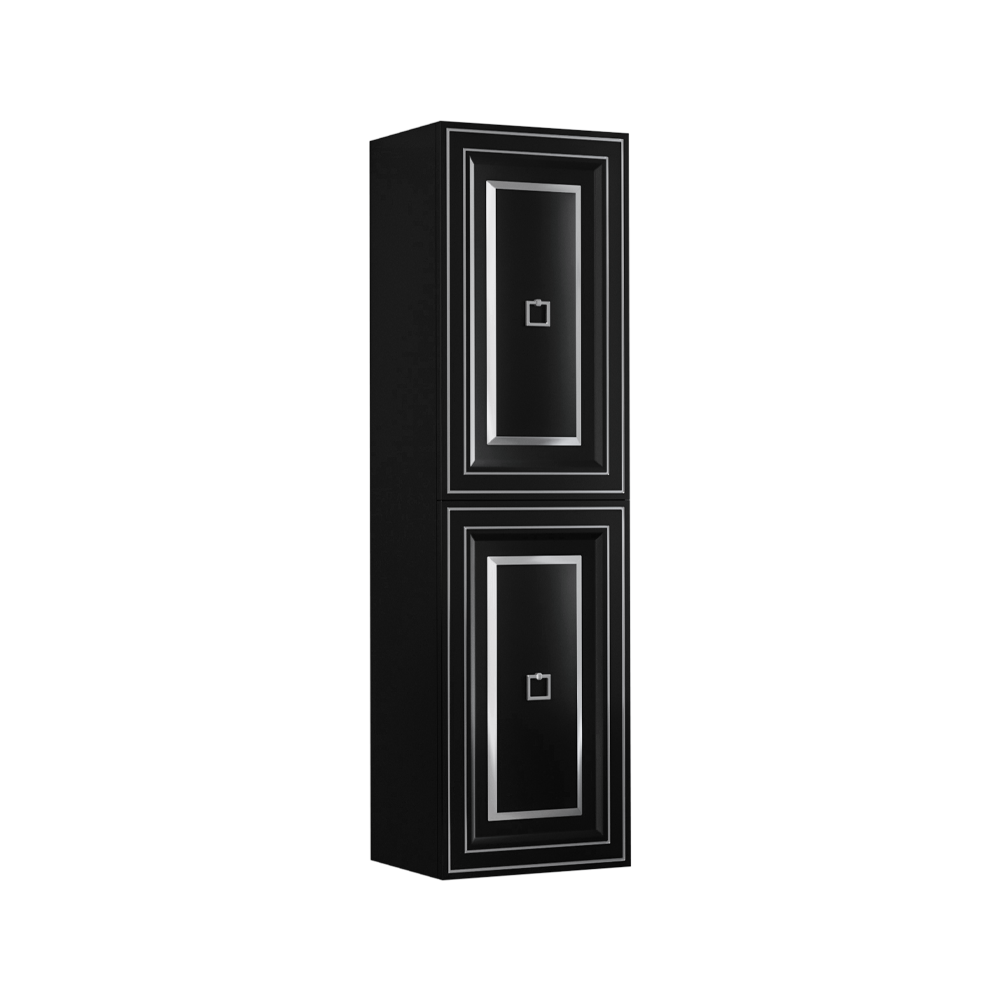 Dulap baie suspendat Orka Style negru-argintiu 40x138 cm 1 Dulap baie suspendat Orka Style negru-argintiu 40x138 cm