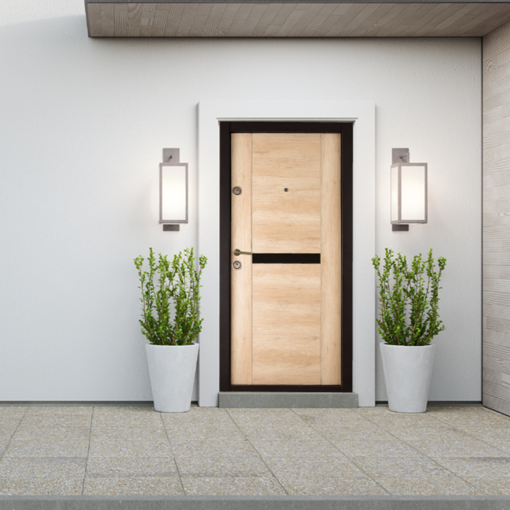 Usa metalica apartament Prestige 04 A bej 96 x 205 cm dreapta