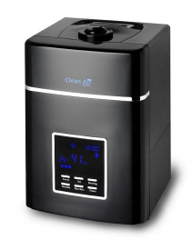 Umidificator si purificator Clean Air Optima CA604 black, Ionizare, Display, Timer, Rata umidificare 400ml/ora, Consum 38-138W/h