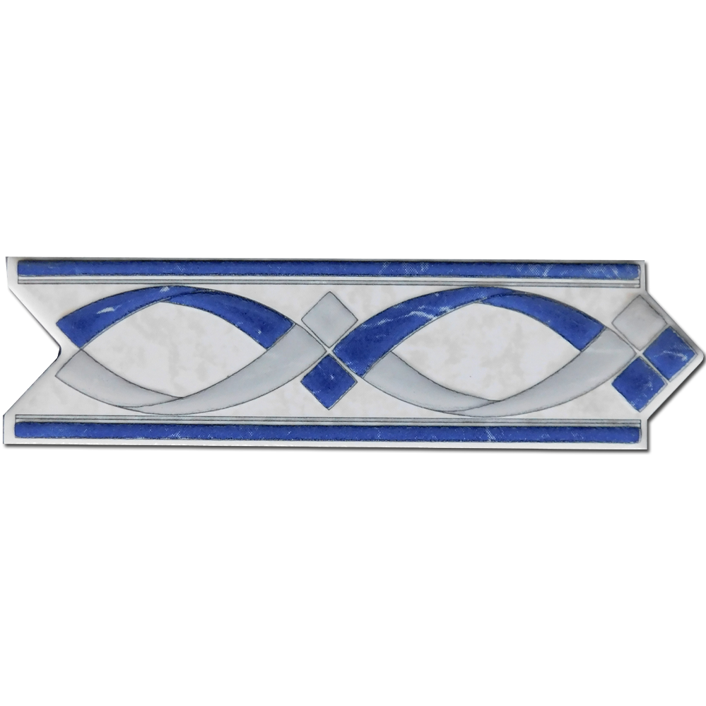 Brau decorativ faianta baie / bucatarie 785 Azul  6 x 20