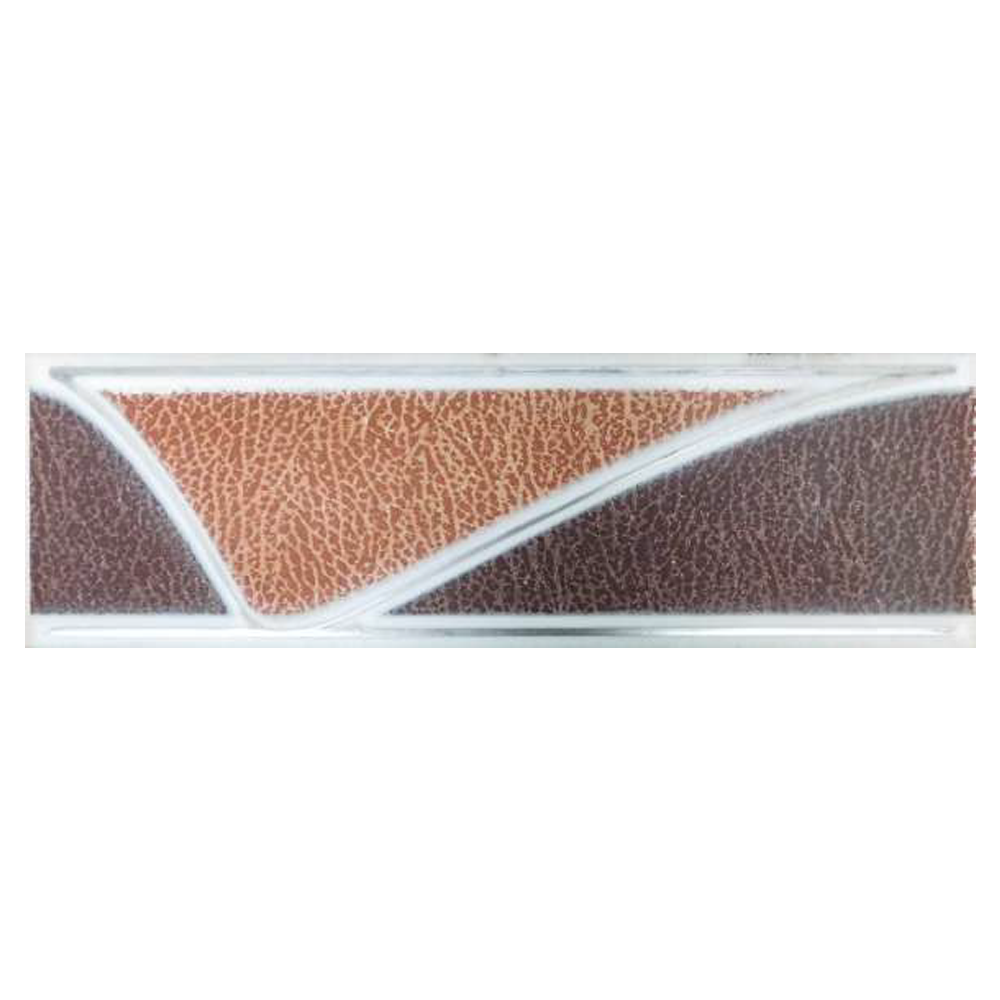 Brau decorativ faianta baie / bucatarie Pella Brown  8 x 25