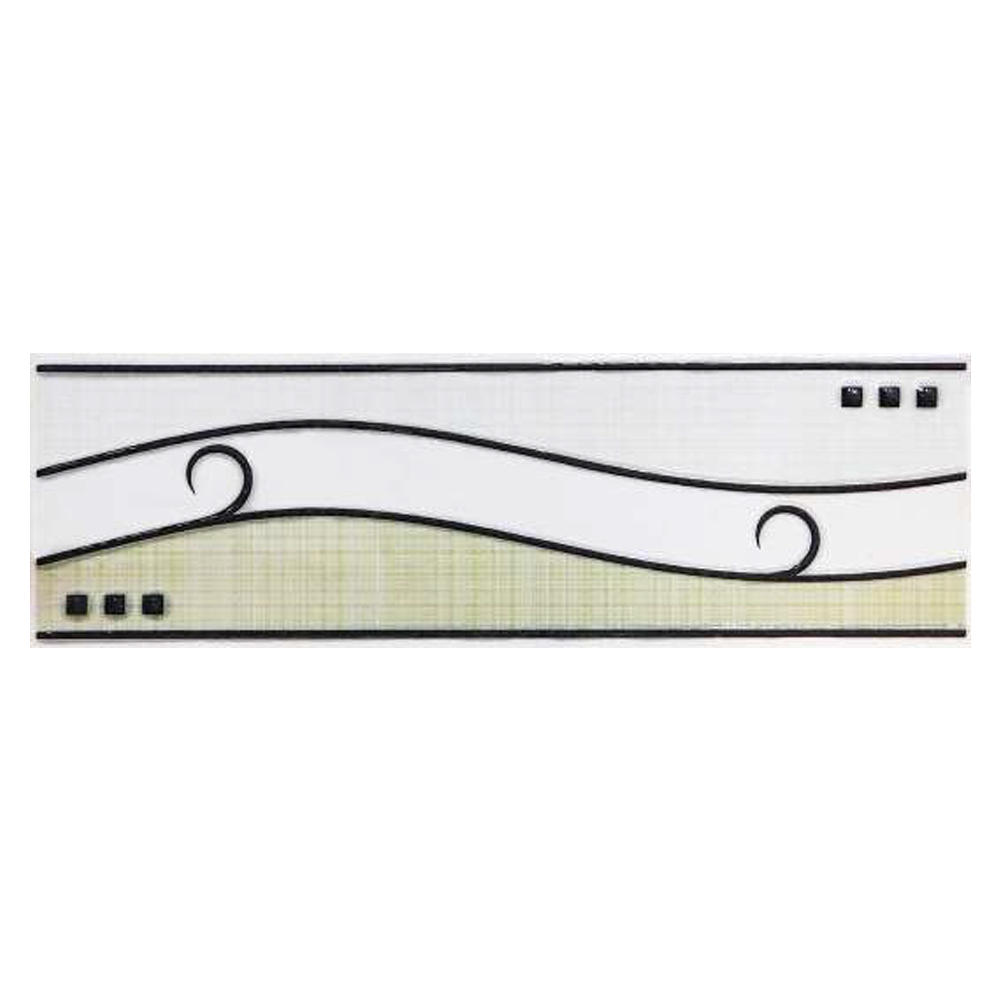 Brau decorativ faianta baie / bucatarie Ekose Green  8 x 25