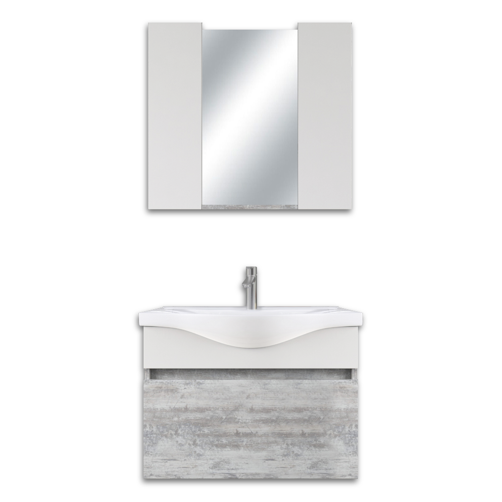 Set mobilier baie Cesme  suspendat  3 piese  kristal  80 cm