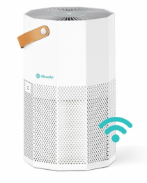 Purificator de aer AlecoAir P50 ROUBIQ White, Wi-Fi, Lampa UV-C, Filtru True HEPA si Carbune Activ, Ionizare, PM 2.5