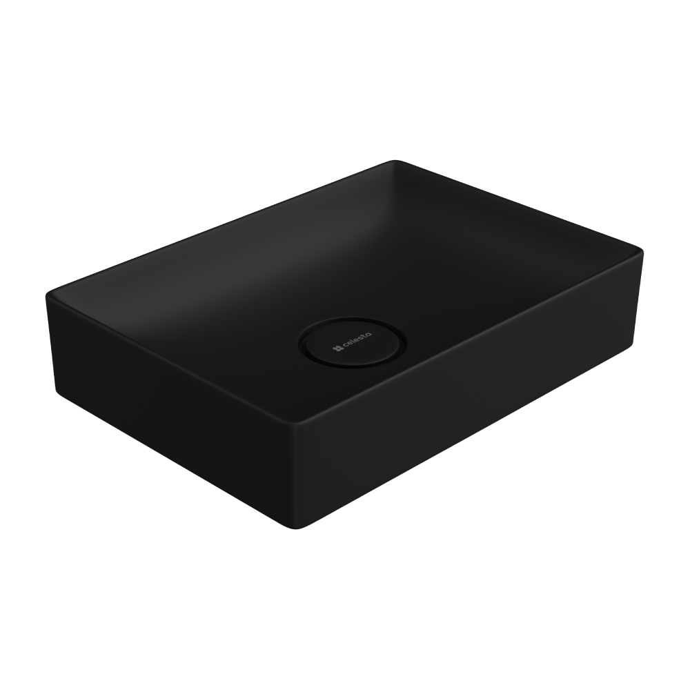 Lavoar baie pe blat Celesta Toronto  50 x 36 x 11 cm  ceramica  negru mat