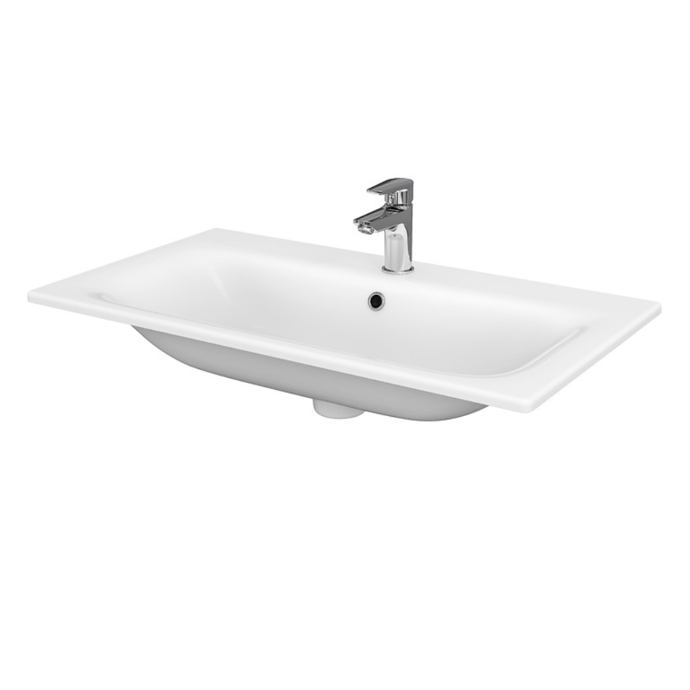 Lavoar incastrat Cersanit Moduo K116-044 80 cm alb 1 Lavoar incastrat Cersanit Moduo K116-044 80 cm alb