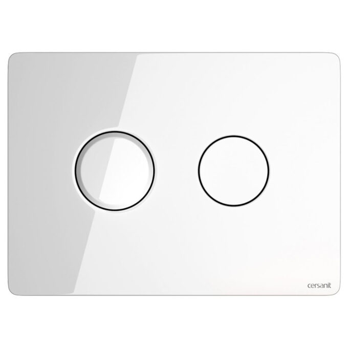 Cersanit buton pneumatic Accento rotund sticla alb S97-055 1 Cersanit buton pneumatic Accento rotund sticla alb S97-055