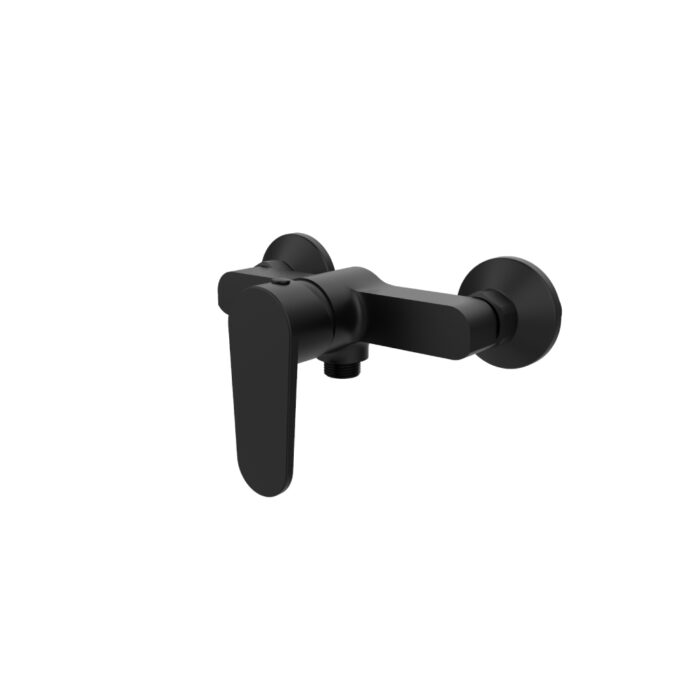 Baterie dus Boet Luca 14424/N  monocomanda  furtun si para de dus incluse  negru mat